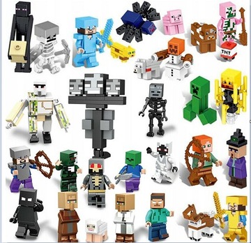 Zestaw 29 Figurek Figurki Klocki Minecraft + LEGO 