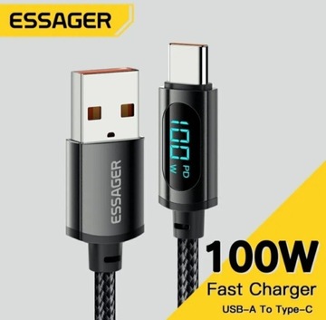 Kabel essager USB USB typu c 100W Super Charge  2m