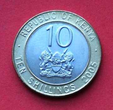 10  Schilingów  2005 r -  Kenia  Ładna !!