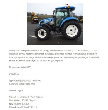 Instrukcja Napraw New Holland TD 5.105 TD 5.115 PL