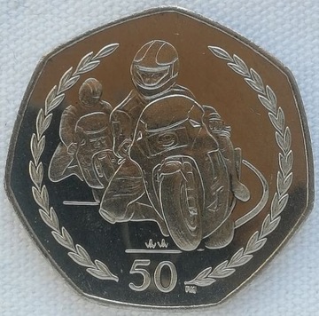 Wyspa Man 50 pence 1998, KM#905