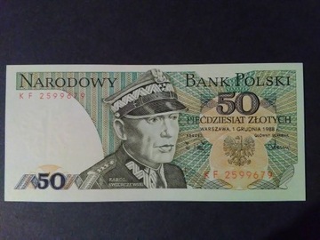 Banknot 50 zł 1988 seria KF 2599679