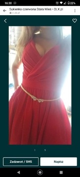 Sukienka czerwona błyszcząca 