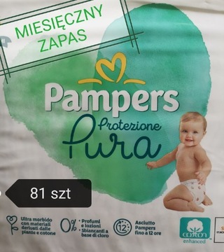 Pampers pura 2 miesięczny zapas 81 szt piure 