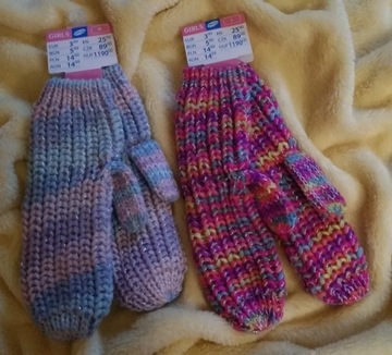 NOWE rękawiczki dziewczęce S, M, L dwa kolory