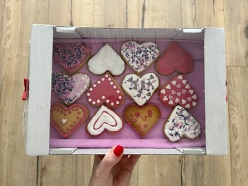 Box Walentynkowy ciasteczka maślane serca