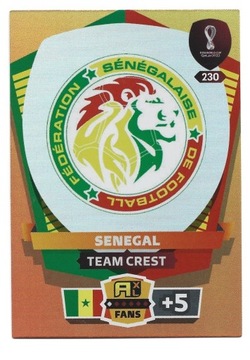 PANINI WORLD CUP QATAR 2022 SENEGAL TEAM CREST 230