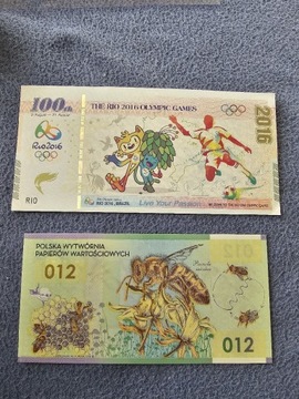 Banknot pszczoła Rio 2016