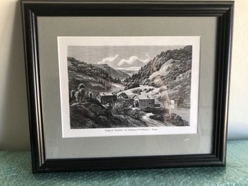Obraz rycina Widok na dolinę Tiste, rozm. 40x33cm