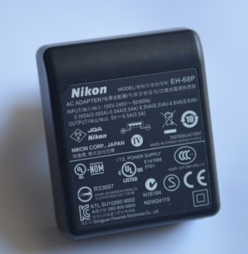 Zasilacz NIKON EH-68P Ładowarka ORYGINAŁ Kabel USB