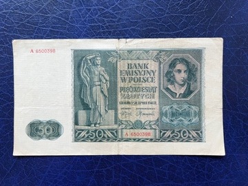 50 złotych 1941 ser. A