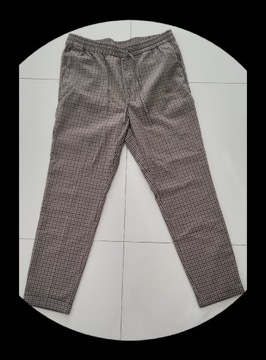 H&M spodnie męskie w kratkę casual chinos M