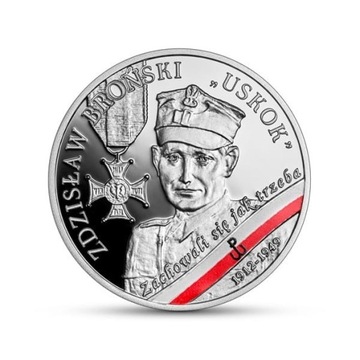 Moneta Żołnierze Wyklęci Zdzisław Broński Uskok
