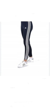 Granatowe leginsy sportowe Adidas 140 super stan