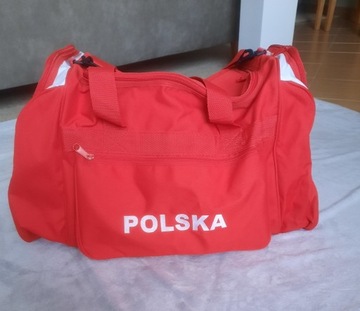 Torba sportowa biało czerwona duża Polska Lech