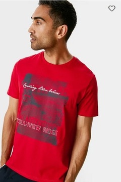 C&A T-shirt CZERWONY - NOWY - M