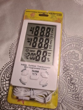 Cyfrowy termometr, higrometr, wskaźnik temperatury