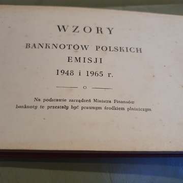 Wzory banknotów polskich 1948-1965 zestaw