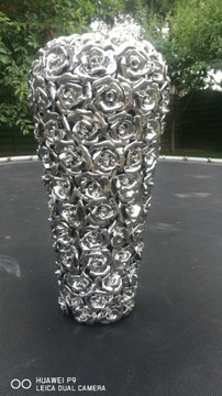 Wazon Rose Multi 22x45 cm srebrny