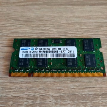 RAM LAPTOP 2GB DDR2 - Samsung 2Rx8 PC2-6400S-666