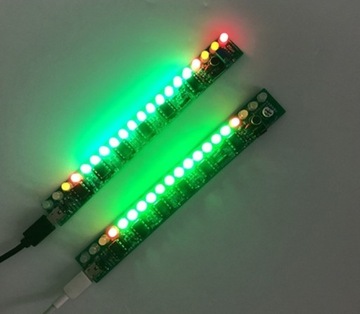 Wskaźnik poziomu wysterowania LED z mikrofonem DIY