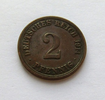 2 pfennig 1914A, Cesarstwo Niemieckie