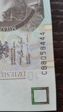 Banknoet 10 ciekawy numer