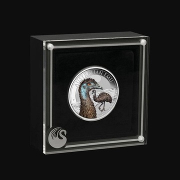 Srebrna moneta Australijski Emu kolor 1oz  2023