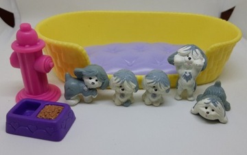 1993r Littlest Pet Shop Mommy and Baby Puppies