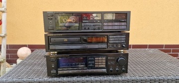 zestaw stereo ONKYO amplituner + cd + magnetofon