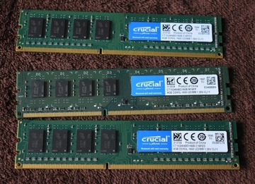 Crucial 3x 8GB DDR3L-1600 CL11  24GB