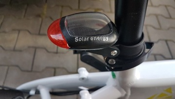 Rower oswietlenie led solar tył 