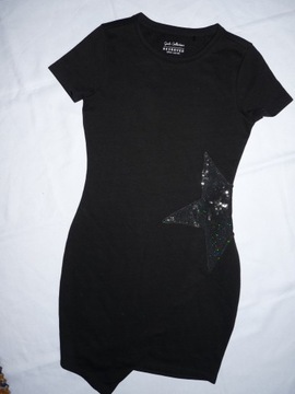 Reserved sukienka czarna dresowa 152