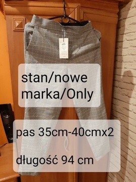 Only_nowe szare spodnie  w kartkę S/M/L