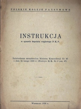 Instrukcja w sprawie deputatu węglowego 1958