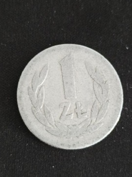 1 złoty 1957 rok bez znaku mennicy polskiej 