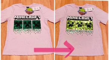 Minecraft Koszulka Zmieniająca kolor 158-164 cm