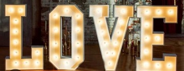 Duży napis love LED wesele urodziny 