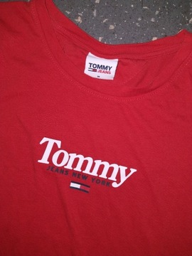 Tommy Hilfiger, czerwony T-shirt r. M