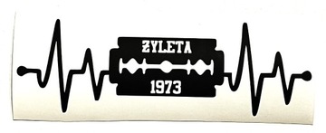Naklejka Legia Żyleta Linia życia130x47mm