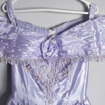 Sukienka fioletowa perły princess M 38 vintage
