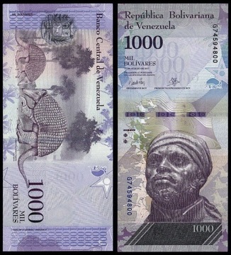 WENEZUELA 1000 BOLIVARES 2017 UNC