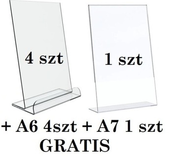 Stojaki z pleksi plexi A4  x 5sztuk i A6 x 4 szt