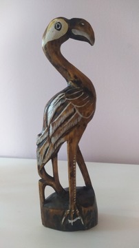 Figurka rzeźba drewniania ptak