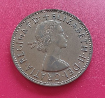 Wielka Brytania UK Elżbieta II 1 pens penny 1962