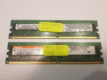 DDR2 2x512MB Samsung, Hynix 333MHz PC2-3200U