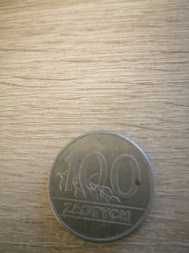Moneta 100 zł z roku 1990