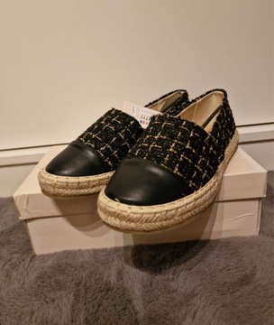 Czarne espadryle płaskie Little Spark DeeZee&CCC