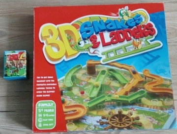 SNAKES & LADDERS 3D WĘŻE I DRABINY + PUZZLE 
