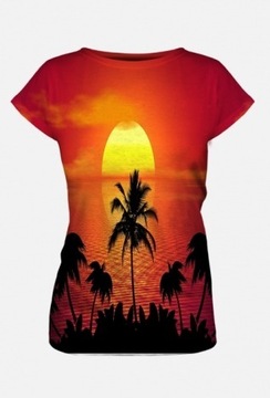 Koszulka t-shirt Damska rajska wyspa tropiki 